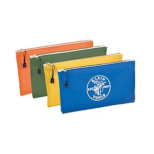 4-Pack Klein Tools Canvas Zipper Tool Pouches (Assorted Colors) $29.98 + Free Shipping