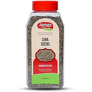 21 oz. James Spices Inc. Chia Seeds (600g) $2.99 + Free Shipping w/ Prime or on $35+