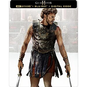 Gladiator II [4K UHD Steelbook + Blu-Ray + Digital] $28.49 Amazon.com