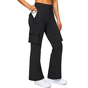 Women's 6-Pocket Flare Leggings $14.99 + Free Shipping w/ Prime or on $35+