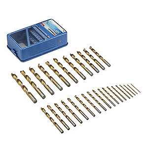 YMMV JobSmart 29 pc. HSS Titanium Drill Bit Set, Blue $10.99