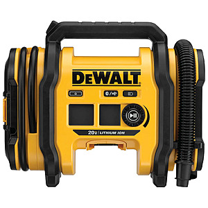 DEWALT Tire Inflator Portable Air Compressor 20V MAX Air Pump with Automatic Shut Off LED Light Tool Only (DCC020IB) $119