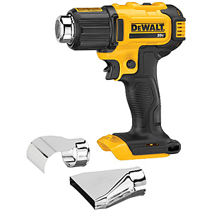 DEWALT DCE530B Cordless Heat Gun 20V MAX 990 F max temperature 8.2 in length $95