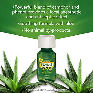 $1.5 WM Cash + Campho Phenique Maximum Strength Antiseptic Liquid, Pain Relief and Anti-Itch Treatment, 0.75oz $4.24