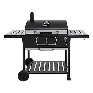 Royal Gourmet CD2030AN 30-Inch Charcoal Grill, Deluxe BBQ Smoker Picnic Camping Patio Backyard Cooking, Black, Large $99.99