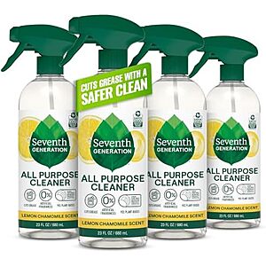 [SnS, AC] $9.34* | 4-Pack 23-Oz Seventh Generation All Purpose Cleaning Spray Surface Cleaner (Lemon Chamomile) at Amazon