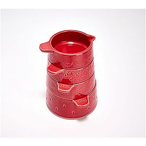 4-Piece Aarti Sequeira Ceramic Stacking Measuring Cups (Red or Yellow) $9.99 + Free Shipping