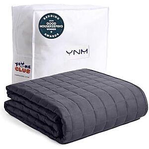 $23.89* | 48" x 72" YnM 15-Lb Cooling Beads Weighted Blanket (Dark Grey) at Amazon