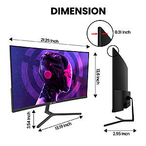 $89.79 FS WALMART by CRUA:  24" 165Hz/180Hz Curved Gaming Monitor,FHD 1080P Computer Monitor,FreeSync,120% SRGB,Low Motion Blur