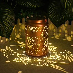 Garden Decor Hummingbird Solar Lanterns Outdoor Waterproof $9.72