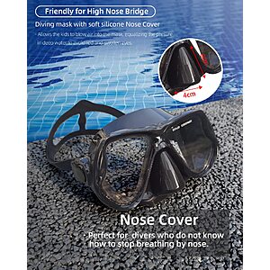 Amazon - Keary Swim Goggles with Nose Cover for Adult Anti-Fog 180° Clear View - $4.99