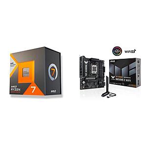 AMD Ryzen 7 7700X3D + ASUS TUF GAMING B850M-E WIFI R + Cooler Master Elite Liquid 240 CPU AIO Cooler $358