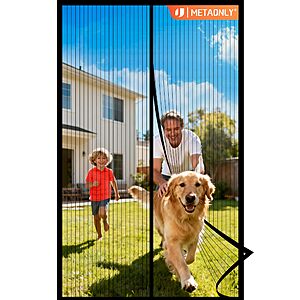 METAONLY Magnetic Screen Door Mesh, 38" x 82", Black/White $7.90 + Free S&H w/ Prime or $35+