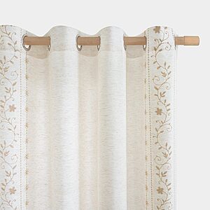 Amazon – BGment 52" x 84" Border Leaf Curtains, 2 Panels $17.63–$28.97 w/ Checkout Discount