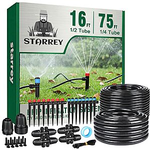 Amazon – STARREY 91FT/126FT Drip Irrigation System $15.39–$20.30 w/ Code + Deal
