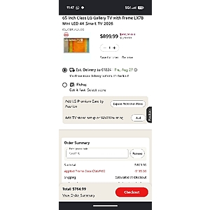 LG Partner Store - 65 inch Gallery TV with white frame - $765 + FS