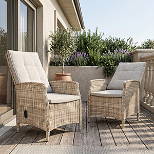 Ryott All-Weather Wicker Outdoor Recliner Chair with Sunbrella® Cushion (Set of 2) $250 + Free Shipping