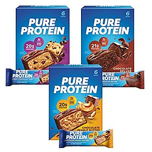 [SnS] $15.31* | 18-Pack 1.76-Oz Pure Protein Bars (Chocolate Variety Pack) at Amazon