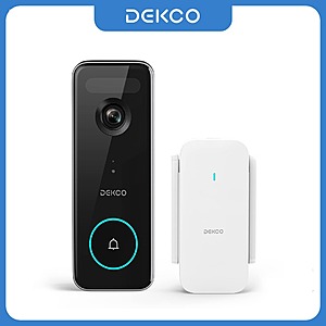 DEKCO 5MP WiFi Video Doorbell PIR Motion Detection 2-Way Audio IP66 $72.4 + Free Shipping