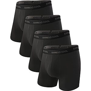 BAMBOO COOL Men's Ultra Breathable Underwear,No Riding Up Boxer Briefs with ComfortFlexible Waistband,Multipack $29.99