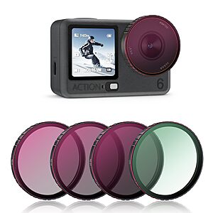 ND/CPL Filter for DJI Osmo Action 6 Accessories,ND8/ND16/ND32/CPL HD/Multi-Layer Coated Optical Lens,Protective Lens $6.64