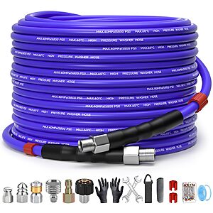 TUTULUCK 50FT Sewer Jetter Kit for Pressure Washer 1/4"NPT Drain Cleaner Hose - $19.99