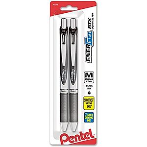 [SnS] $2.35* | 2-Pack 0.7mm Pentel EnerGel RTX Retractable Liquid Gel Pens (Black or Blue) at Amazon