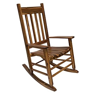 YMMV, Style Selections Natural Wood Frame Rocking Chair with Slat Seat, $78, Lowe's