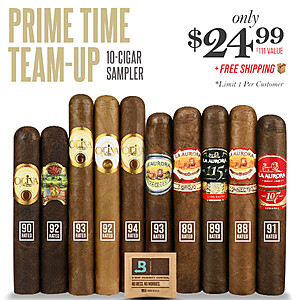 Prime Time Team-Up 10-Cigar Sampler~$24.99 @ Cigar Page~Free Shipping!