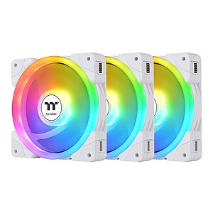 3-Pack Thermaltake SWAFAN EX 12 120mm ARGB PWM PC Case Fan w/ Reversible Blades & Magnetic Connection (White) $59.99 + Free Shipping