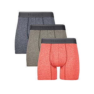 3-Pack Hanes Breathable Stretch Mesh Boxer Briefs (Various Colors / Sizes) $7.75 + Free S&H w/ Walmart+ or on $35+