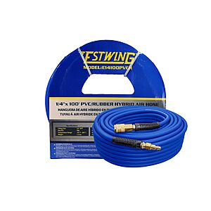 [AC] $23.32: Estwing E14100PVCR 1/4" x 100' PVC/Rubber Hybrid Air Hose with Brass Fittings