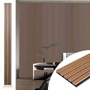 2-Pack Art3d 47.2" x 23.6" Fluted Acoustic Wood Slat Wall Panel (Walnut) $65.99 + Free Shipping
