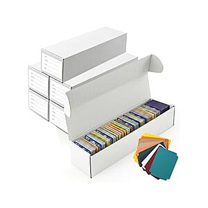 6-Pk Trading Card Cardboard Storage Box (holds 1100 collectable cards per box) $5 + Free S&H w/ Prime