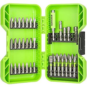 Greenworks 40-Piece Impact-Rated Hex Shank Screwdriver Bit Driving Set $6.99 + Free Shipping w/ Prime or on $35+