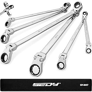 $32.98* | 6-Piece SEDY Extra Long Flex-Head Ratcheting Wrench Set (Metric) at Amazon
