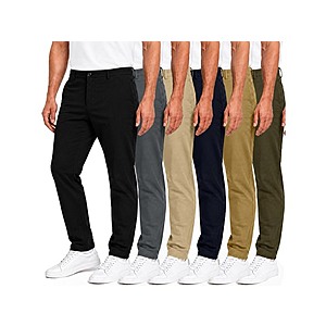 $19.99 | 3-Pack Pack Men's Super Stretch Chino Pants (Sizes 30-42) at Woot!
