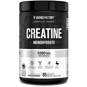 [SnS, AC] $11.18* | 14.99-Oz Jacked Factory Creatine Monohydrate Powder at Amazon