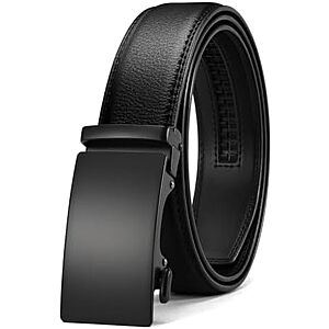 $6.83* | 1 3/8" CHAOREN Men's Leather Micro-Adjustable Ratchet Belt (32-38" Waist, Black) at Amazon