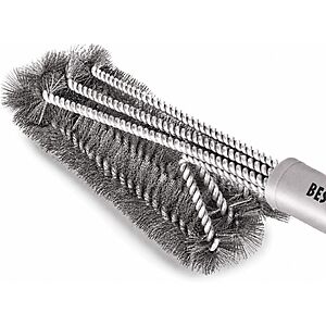 $11.06 AMAZON Best BBQ Grill Brush Stainless Steel 18" Barbecue Cleaning Brush w/Wire Bristles & Soft Comfortable Handle