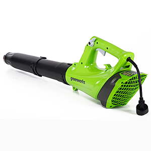 Greenworks 9 Amp 530 Cfm at 130 mph Corded Electric Axial Leaf Blower 2400902 $37.64