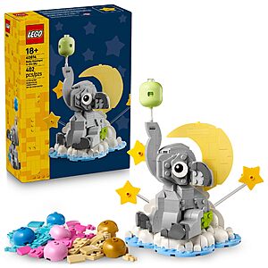 LEGO Baby Elephant in the Sky - Building Set for Adults, Ages 18+ - Nursery Decor for New Parents - Gift for Baby Showers for a Boy or Girl - 40814 $19.19