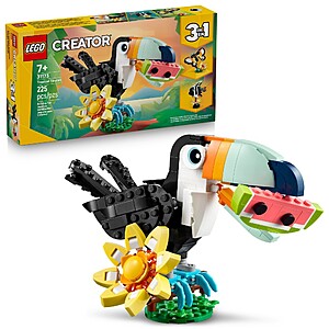 225 pcs LEGO Creator 3 in 1 Wild Animals: Tropical Toucan (31173) $7.99 at Target