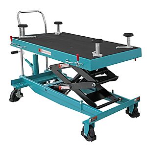 Big RED ATDP10001R Torin 1-Ton Battery Lift Table: Hydraulic Platform for Safe EV/Hybrid Battery Removal & Repair, Insulated Adjustable Tray, Dual Cylinder $2429.99