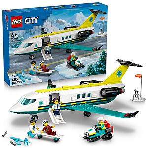 403 pcs LEGO City Emergency Air Ambulance Airplane Building Toy (60465) $34.79 + Free S&H w/ Prime or $35+