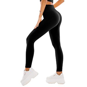 SINOPHANT High Waisted Leggings for Women - Full Length Capri Buttery Soft Yoga Pants for Workout Athletic(Full Black,S-M) $3.74
