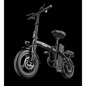 LOOKRUN G11 Foldable Adult E-Bike 600W Peak 48V15Ah 15.5mph up to 18.6 mile Range Integrated Head Light Adjustable Seat Shock Absorption 2 Seats Dual Disk Brakes $183 + Free S/H
