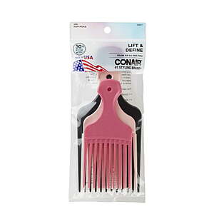 Conair Lift & Define Detangling Hair Pick Combs, 3-Pack with Small, Medium, Large $1.11