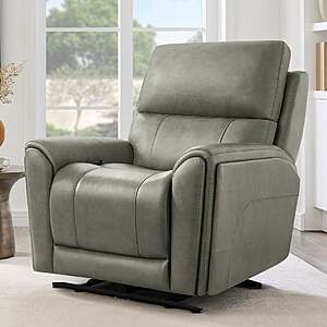Ends Today 08/23 Barcalounger Hollis Leather Zero Gravity Power Recliner with Power Headrest $499.99 free Delivery Only (set up NOT included)