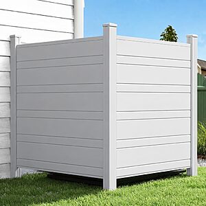 2-Pack 44" x 44" Vinyl Outdoor Privacy Fence Panel $79.99